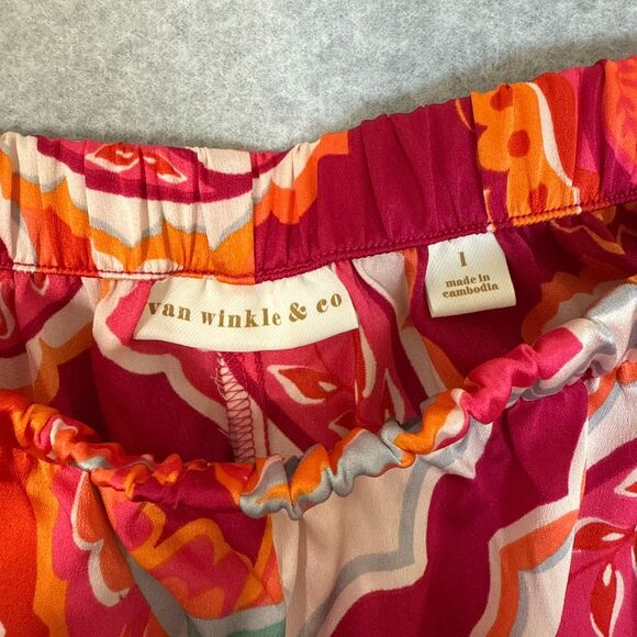 Van Winkle & Co Womens Pajama Bottoms Satin Shorts Size L - Picture 2 of 7